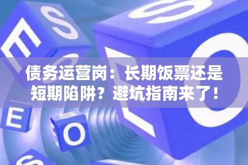 债务运营岗：长期饭票还是短期陷阱？避坑指南来了！